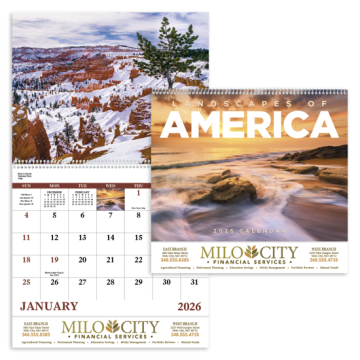 Landscapes of America Wall Calendar - Spiral